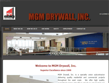 Tablet Screenshot of mgmdrywall.com